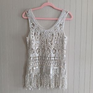 Bar III Crochet Boho Blouse
